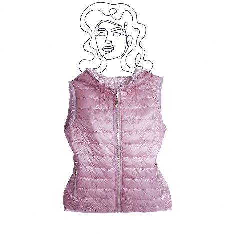 chaleco para mujer en color violeta doble vista