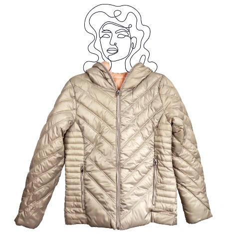 chamarra para mujer en color beige coral