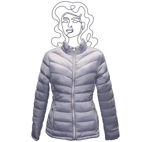 chamarra para mujer en color gris con cierre